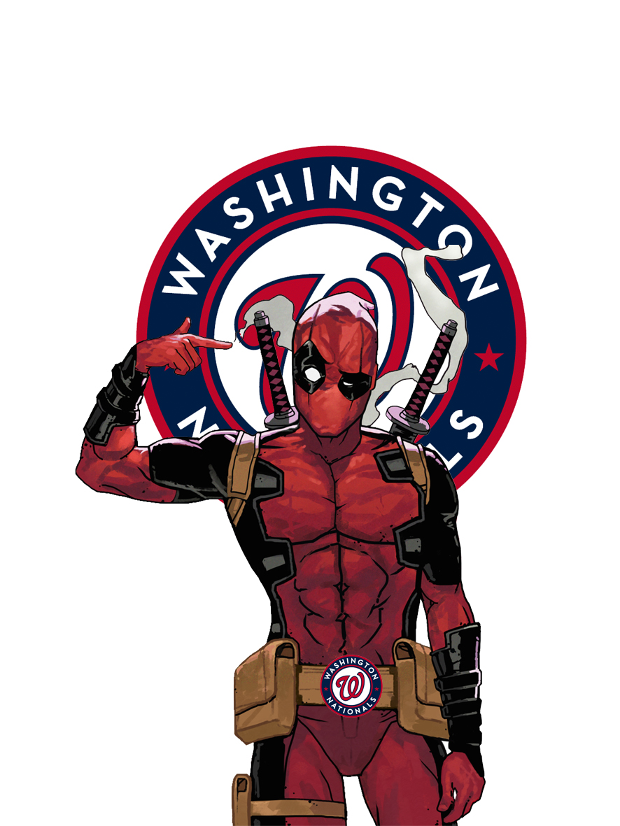 Washington Nationals Deadpool Logo vinyl decal